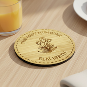 Engraved Bamboo Coaster for Mum