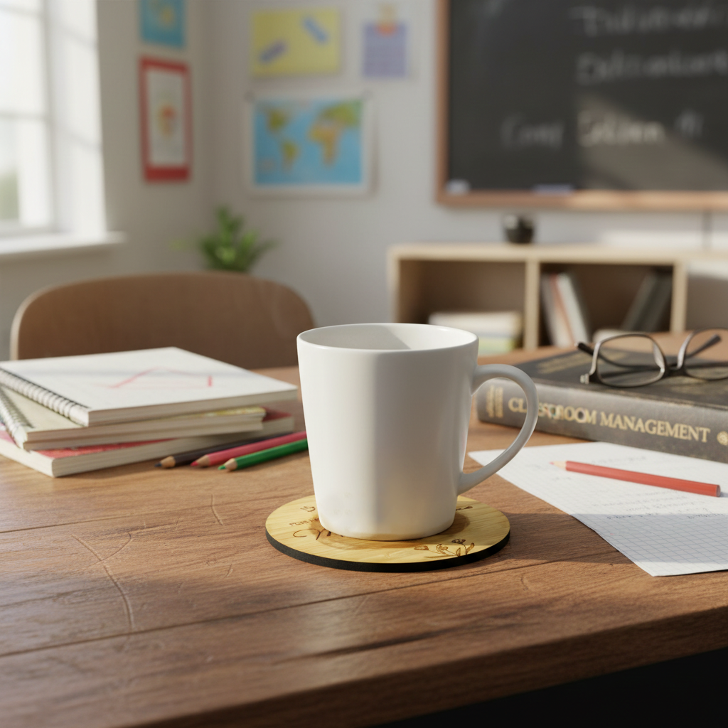 Engraved Bamboo Coaster for Teacher