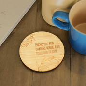 Engraved Bamboo Coaster for Teacher