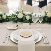 Engraved Bamboo Coaster for Wedding