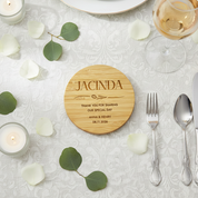 Engraved Bamboo Coaster for Wedding