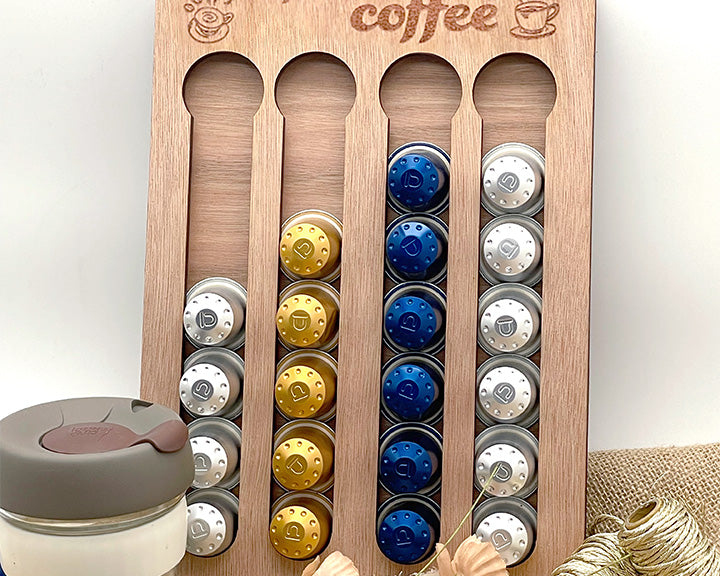 coffee pod holder wood