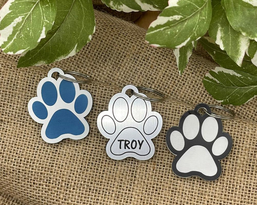 Custom Pet Tags Paw sample