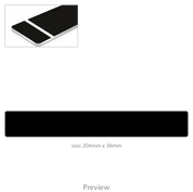 Desk Name Plate with Holder - black with white text template