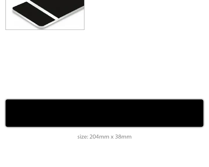 Desk Name Plate with Holder - black with white text template