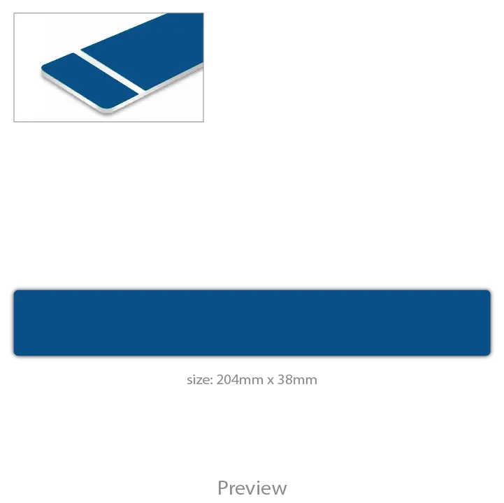 Desk Name Plate with Holder - blue with white text template