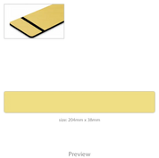 Desk Name Plate with Holder - gold  with black text template