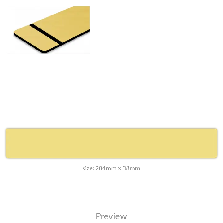 Desk Name Plate with Holder - gold  with black text template