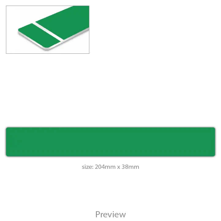 Desk Name Plate with Holder - green with white text template