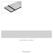 Desk Name Plate with Holder - silver with black text template