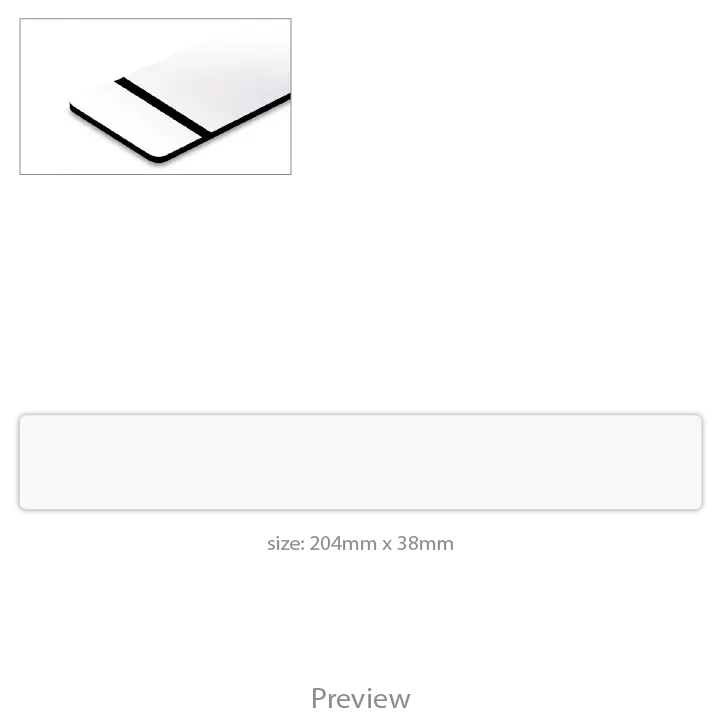 Desk Name Plate with Holder - white with black text template