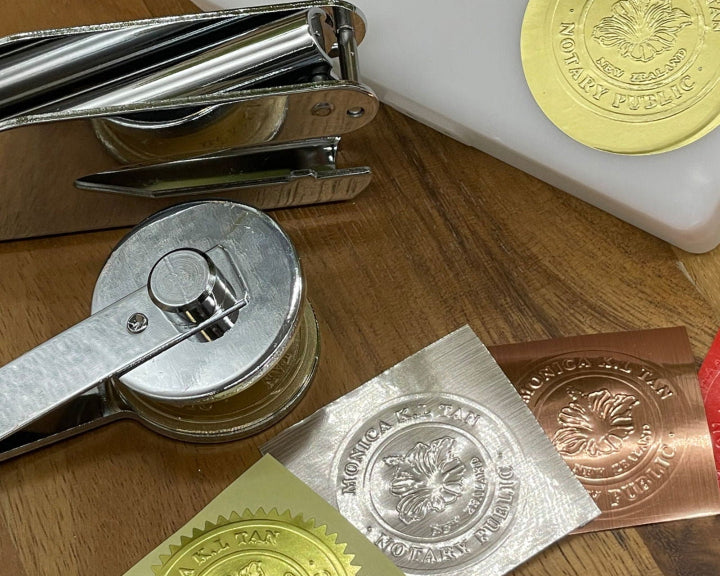 Embosser Stamp sample with seal