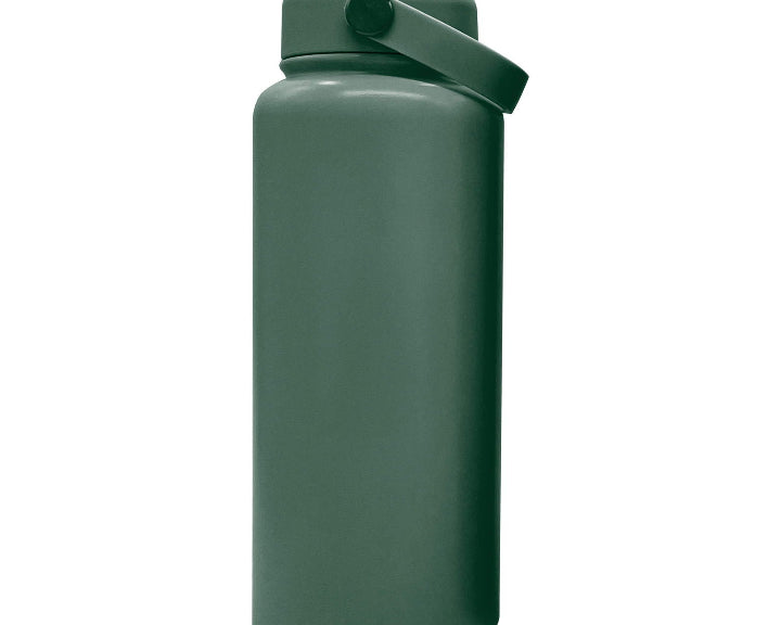 Engraved 950ml (32oz) Stainless Steel Water Bottle - BPA-Free - template forest green