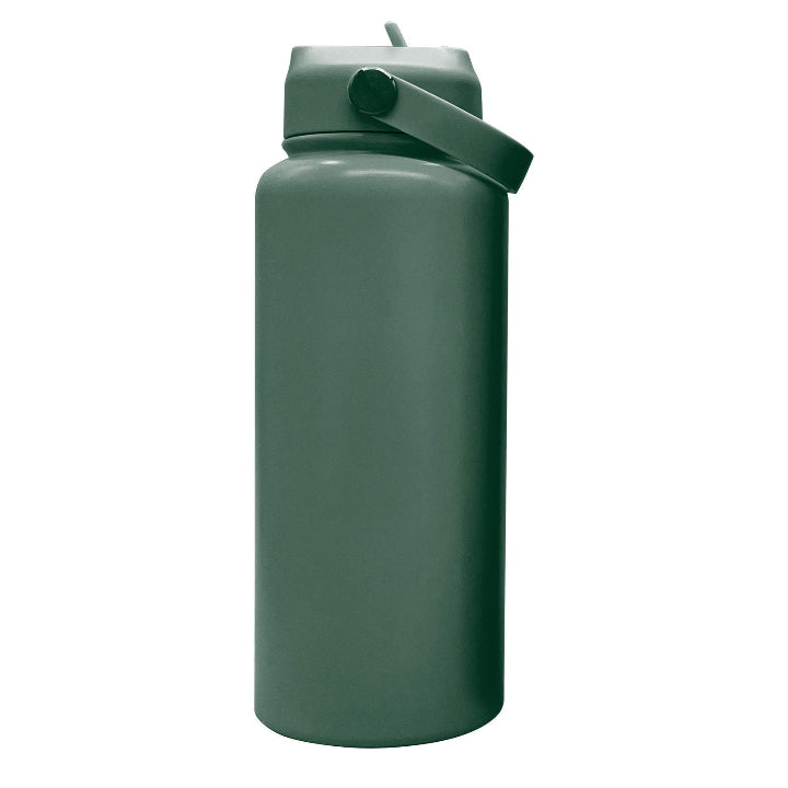 Engraved 950ml (32oz) Stainless Steel Water Bottle - BPA-Free - template forest green