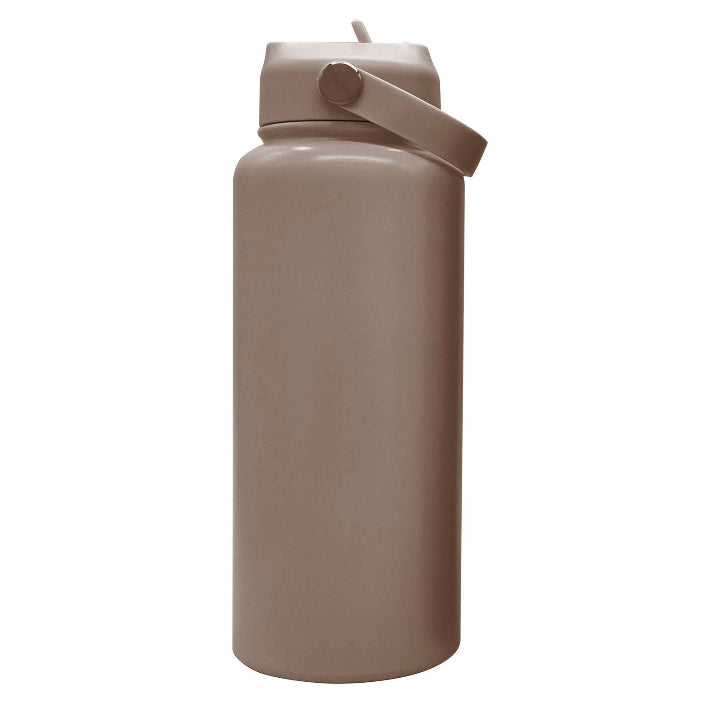 Engraved 950ml (32oz) Stainless Steel Water Bottle - BPA-Free - template nude brown