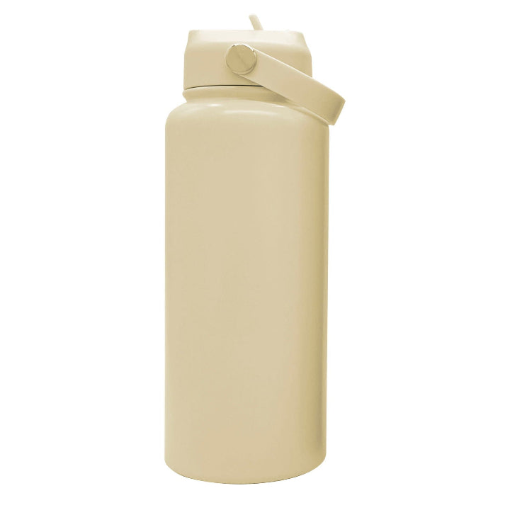 Engraved 950ml (32oz) Stainless Steel Water Bottle - BPA-Free - template pastel yellow