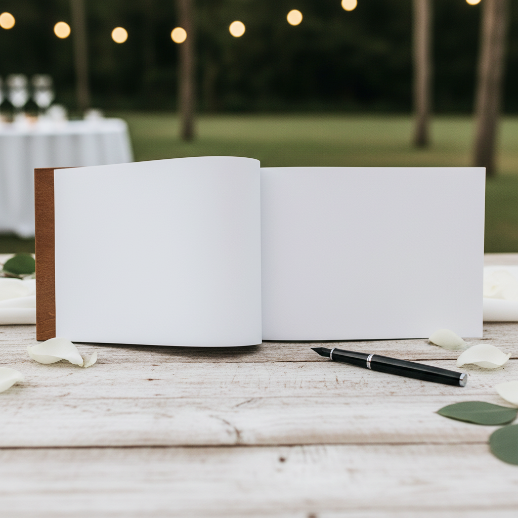 Personalised Wooden Wedding Guest Book and Memory Keepsake