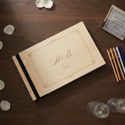 Personalised Wooden Wedding Guest Book and Memory Keepsake