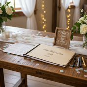 Personalised Wooden Wedding Guest Book and Memory Keepsake