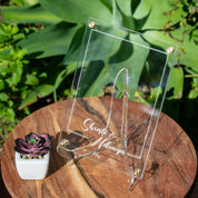 His & Hers Picture Frame sample on top of table