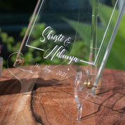 His & Hers Picture Frame sample on top of table close-up of texts