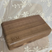 Jewellery Box Walnut with bottom left engraving
