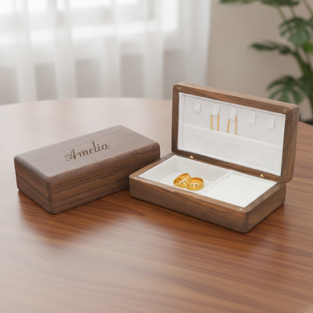 Personalised Wooden Jewellery Box