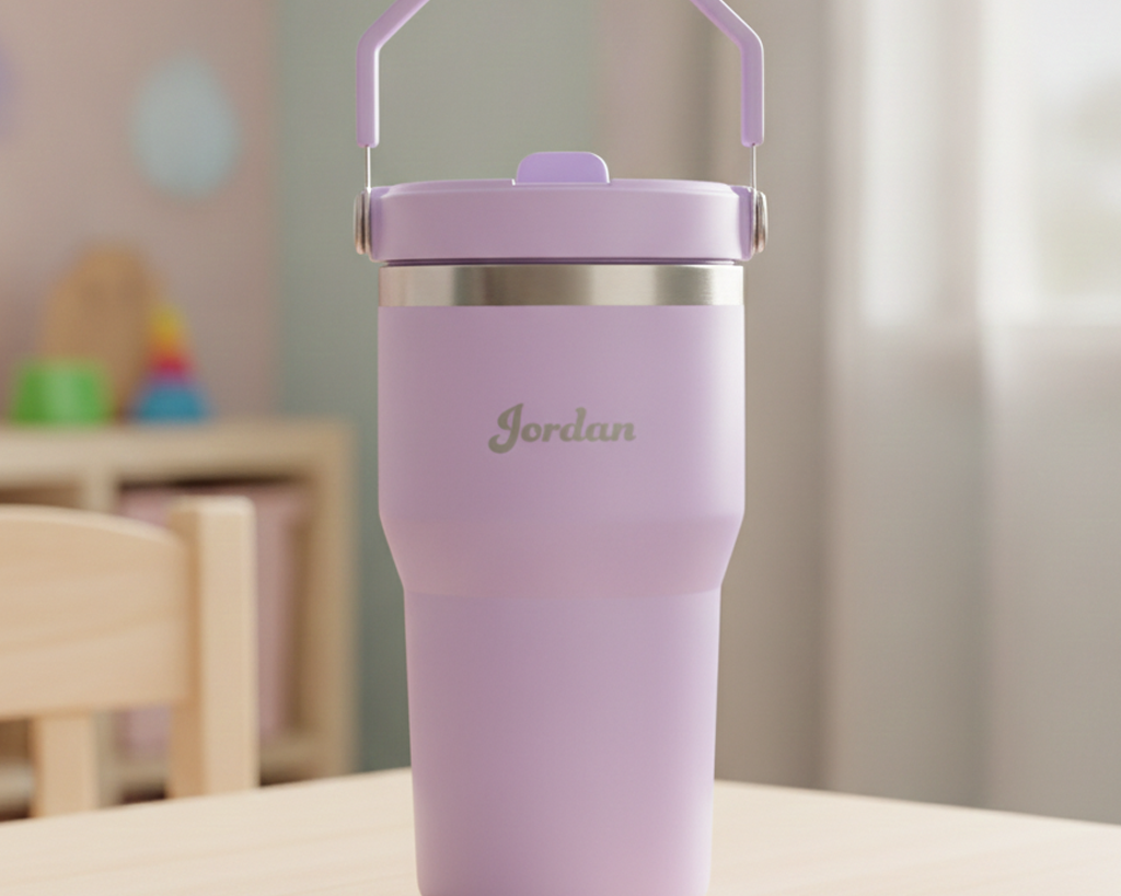 Engraved Kids Water Bottle with Carry Handle