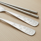 Personalised Kids’ Cutlery Set (4-Piece) - Hello Kitty