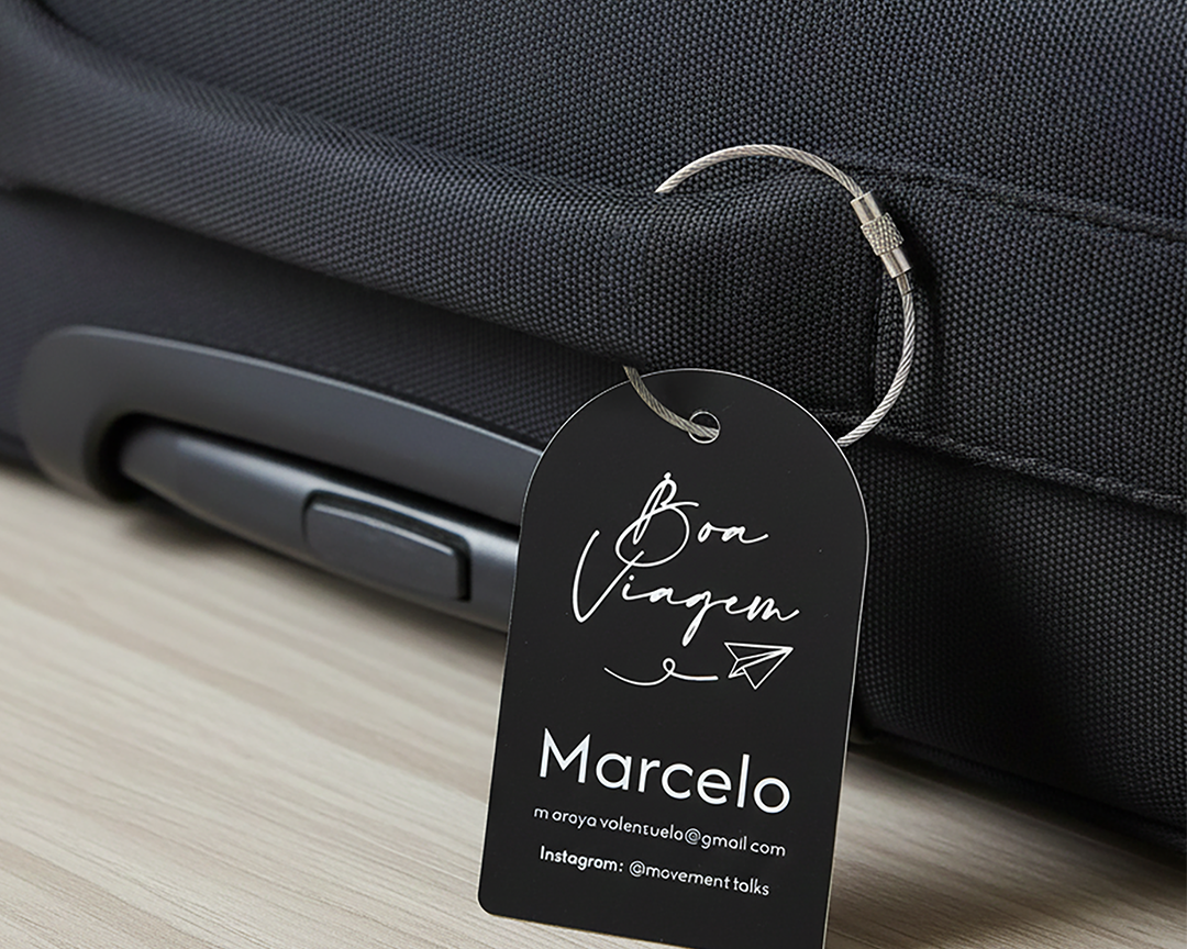 Personalised Luggage Tag Custom Engraved Travel Gift