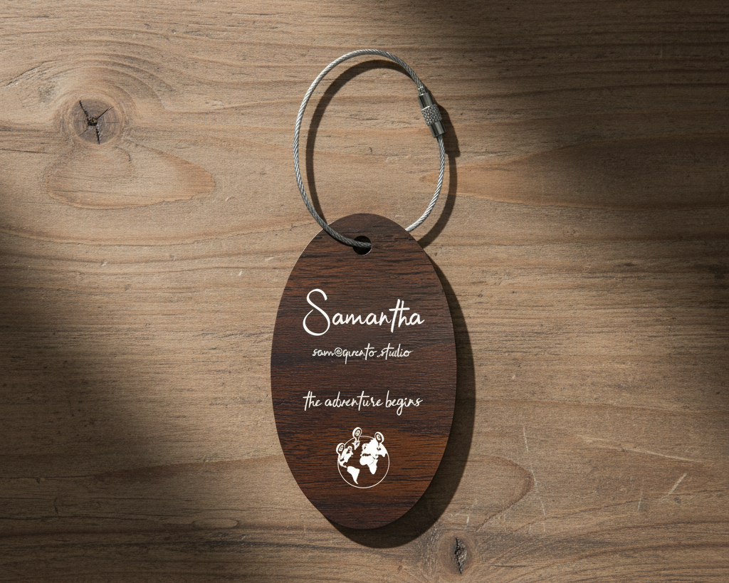 Personalised Luggage Tag Custom Engraved Travel Gift