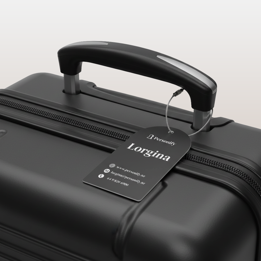 Custom Branded Luggage Tag for Corporate & Business Travel