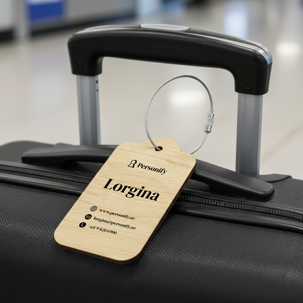 Custom Branded Luggage Tag for Corporate & Business Travel