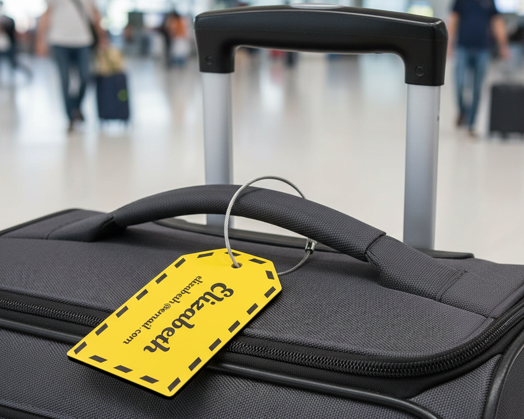Personalised Luggage Tag Custom Engraved Travel Gift