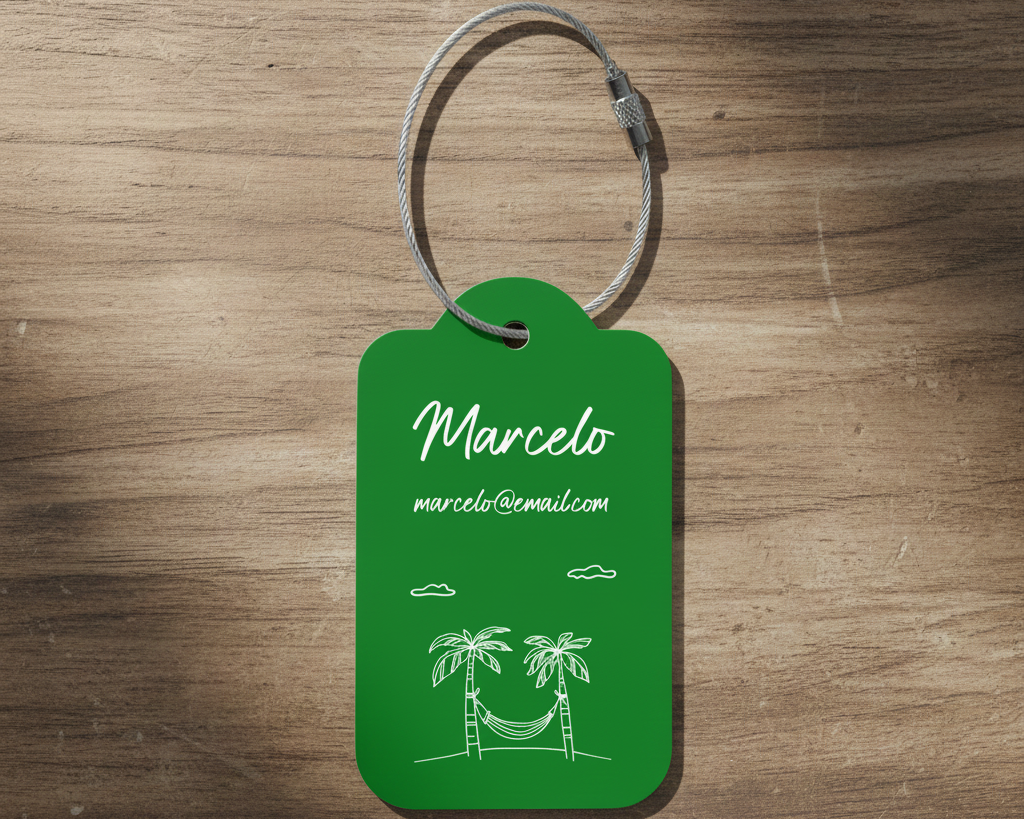 Personalised Luggage Tag Custom Engraved Travel Gift