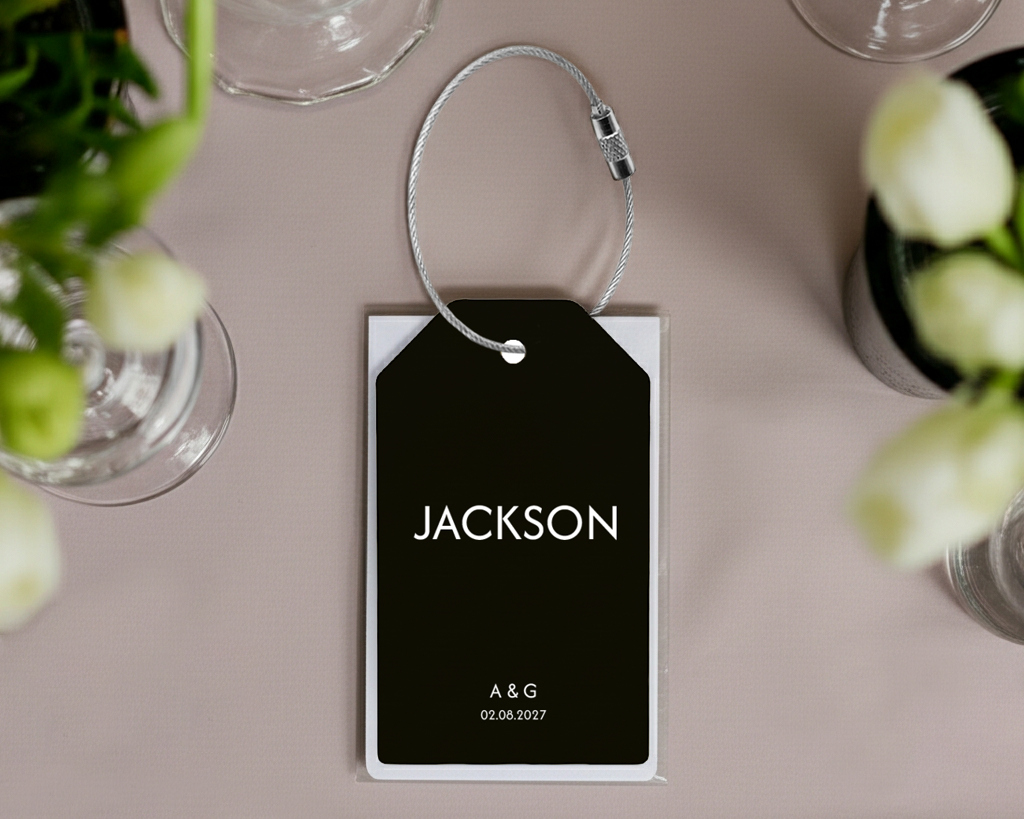 Personalised Luggage Tag Wedding Favour & Bridal Party Gift
