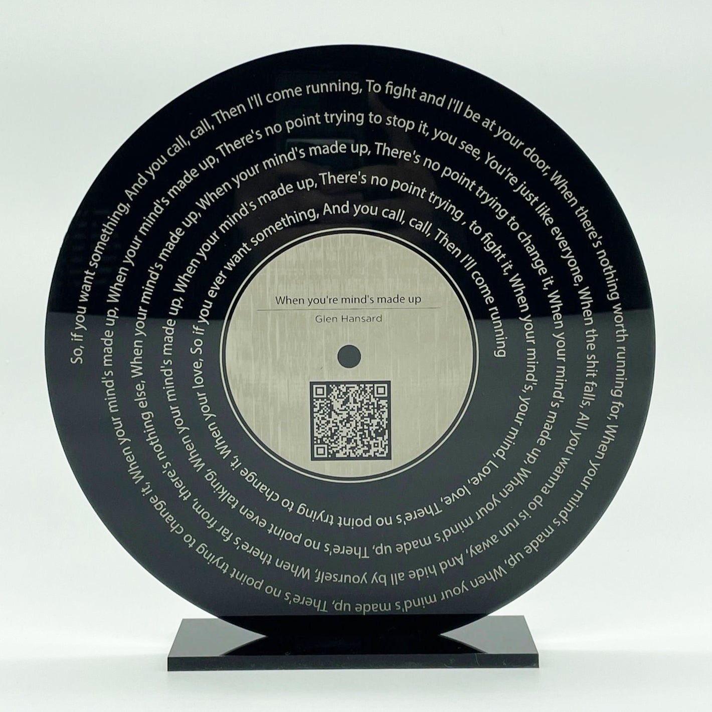 Lyrics Engraved Vinyl Record Art
