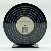 Lyrics Engraved Vinyl Record Art