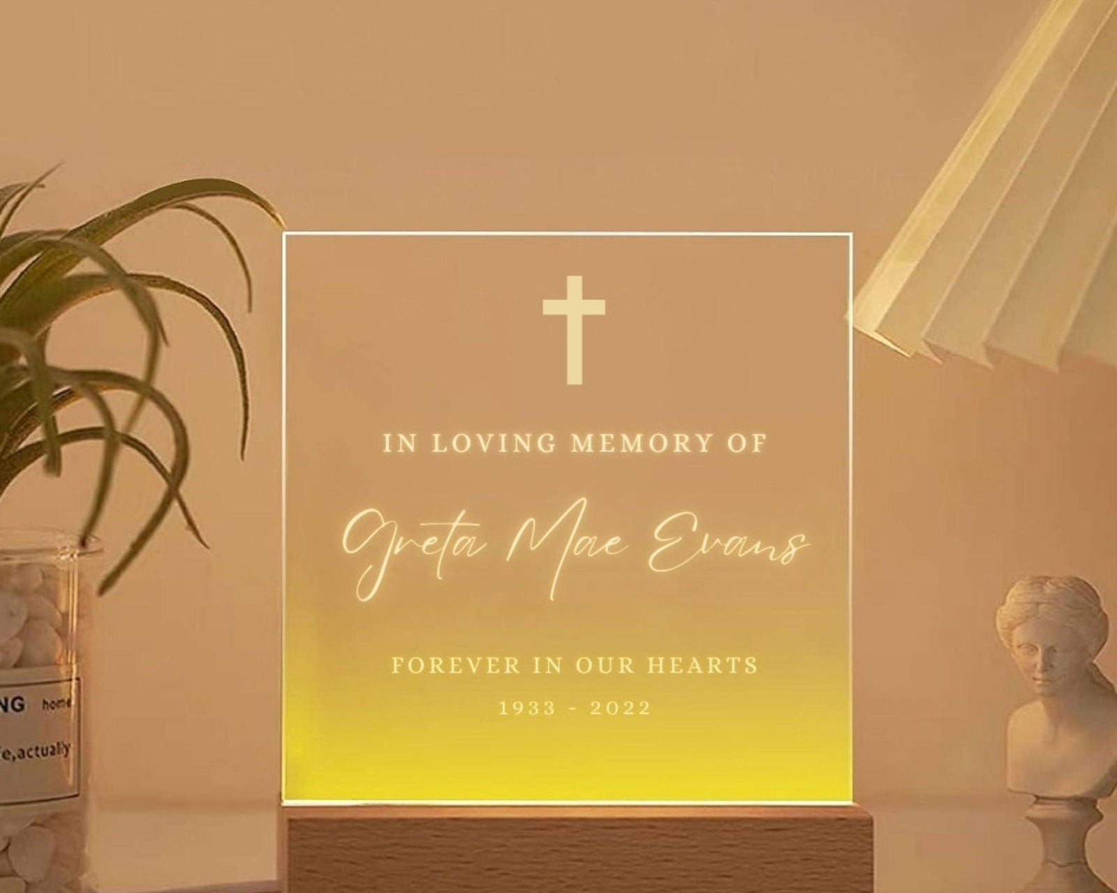 Memorial LED Night Lamp sample design 1