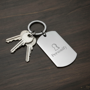 Personalised Stainless Steel Corporate Keyring with Logo