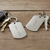 Personalised Stainless Steel Keyring for Couple (Set of 2)