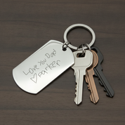 Personalised Stainless Steel Keyring - Father's Day Gift for Dad