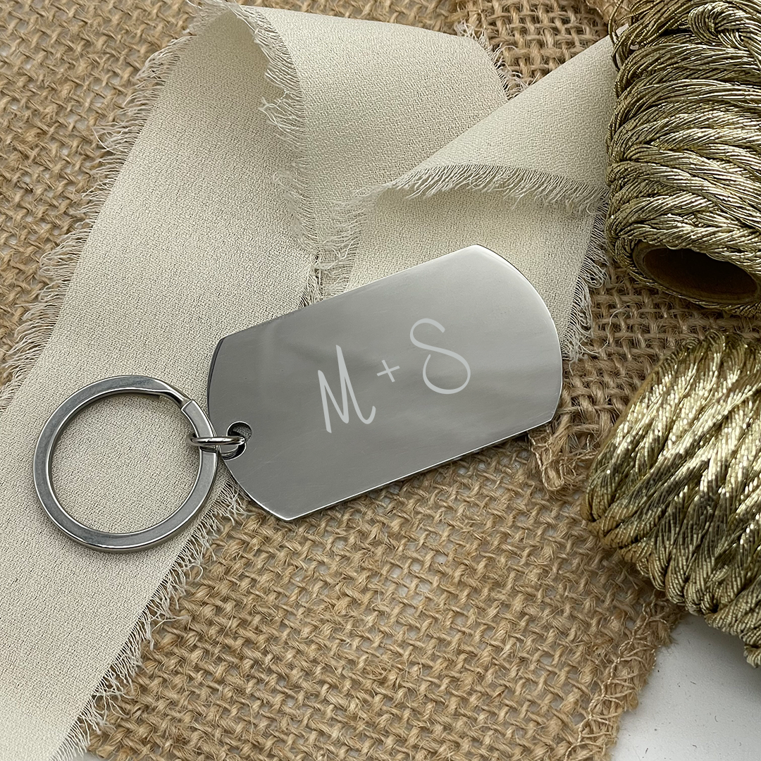 Engraved Stainless Steel Keyring