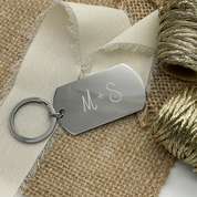 Engraved Stainless Steel Keyring