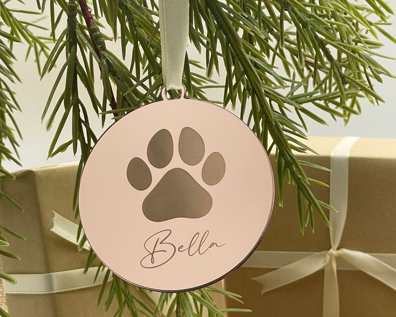 Mirror Christmas Pet Bauble sample bella