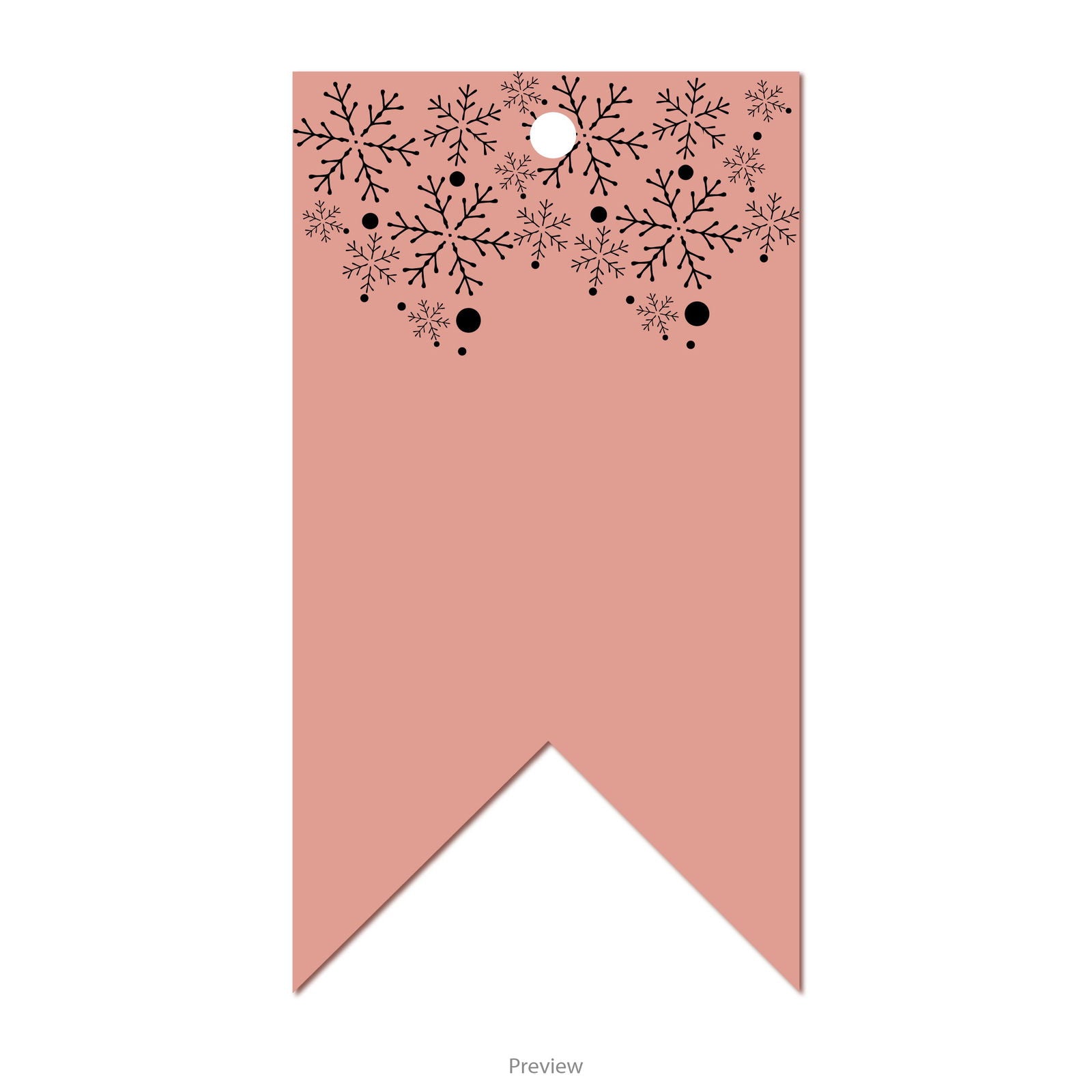 Mirror Name Gift Tag (Set of 3) rose gold template