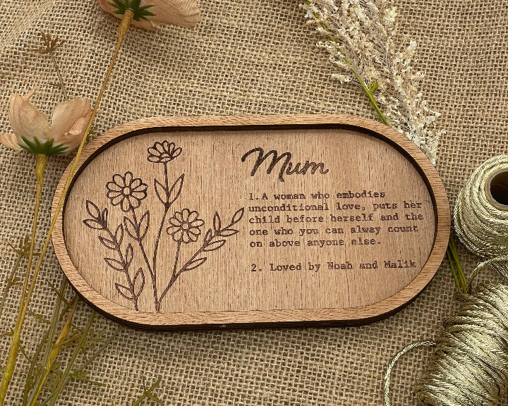 Mum Wooden Trinket Tray