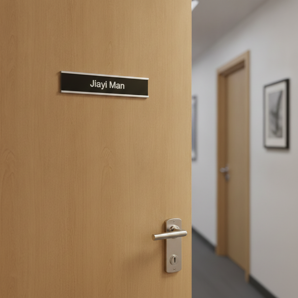 Interchangeable Office Name Plate