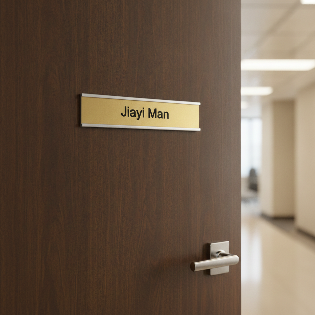 Interchangeable Office Name Plate