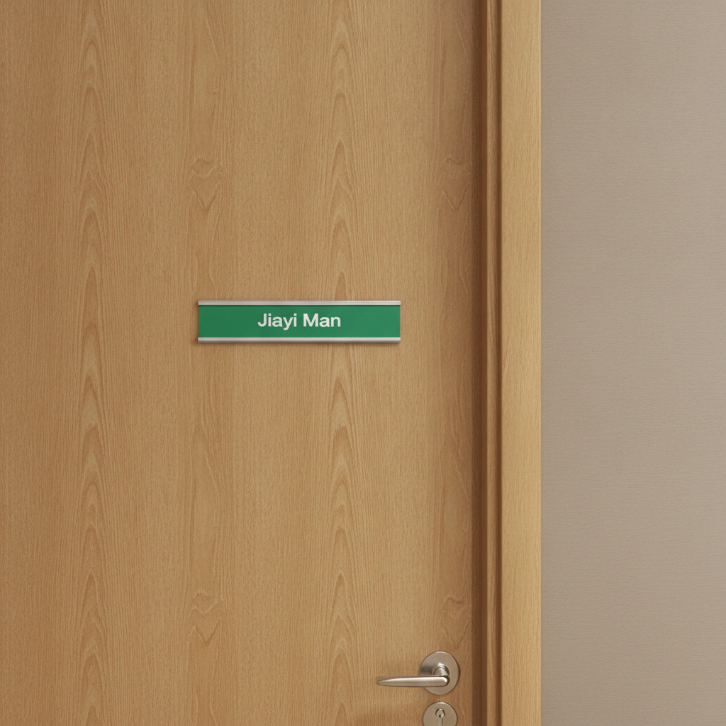 Interchangeable Office Name Plate
